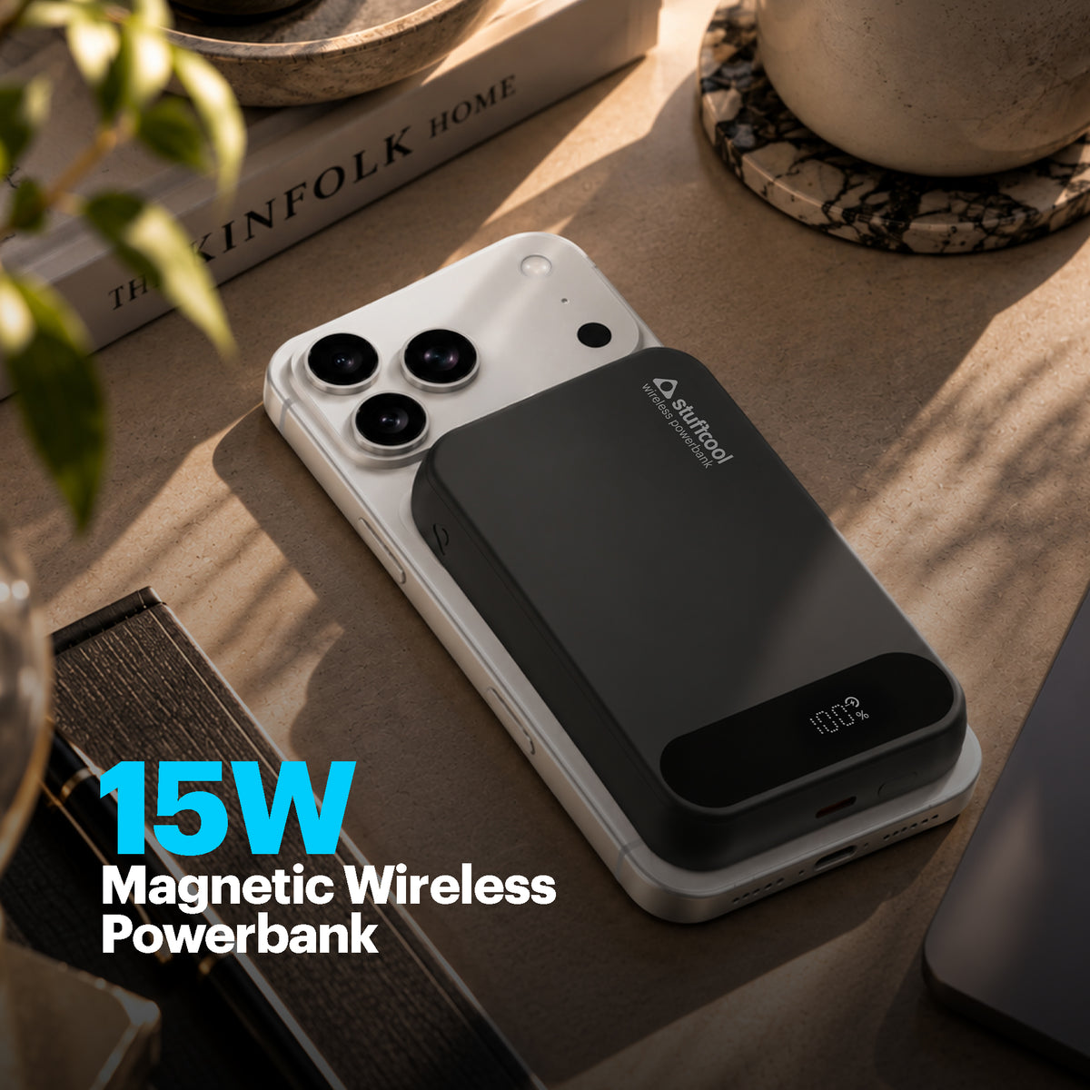 Klick 10000mAh 15W Slim Magnetic Wireless Powerbank for iPhone