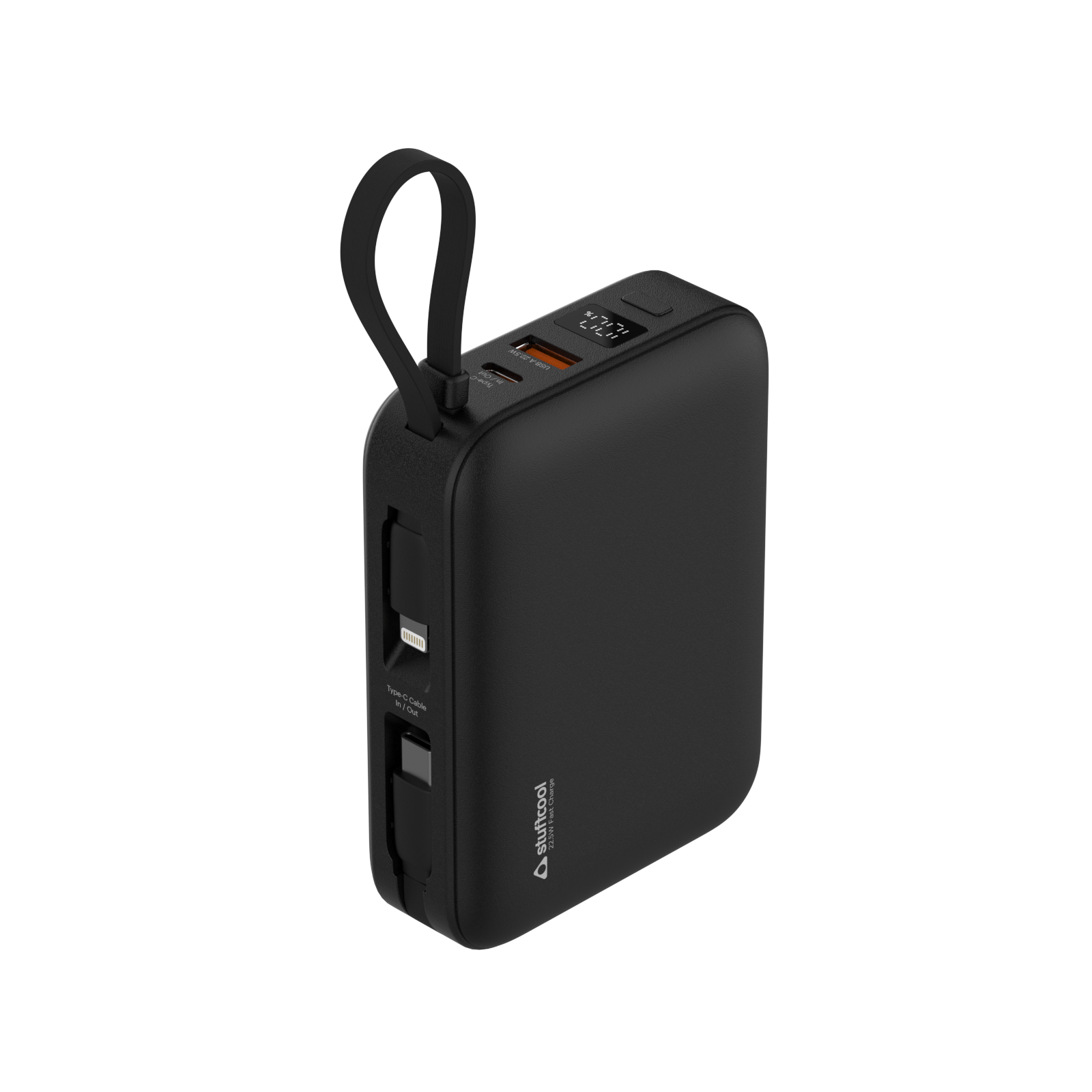 Maverick Mini 20,000mAh Powerbank with 20W Built-in Lightning & Type-C Cables