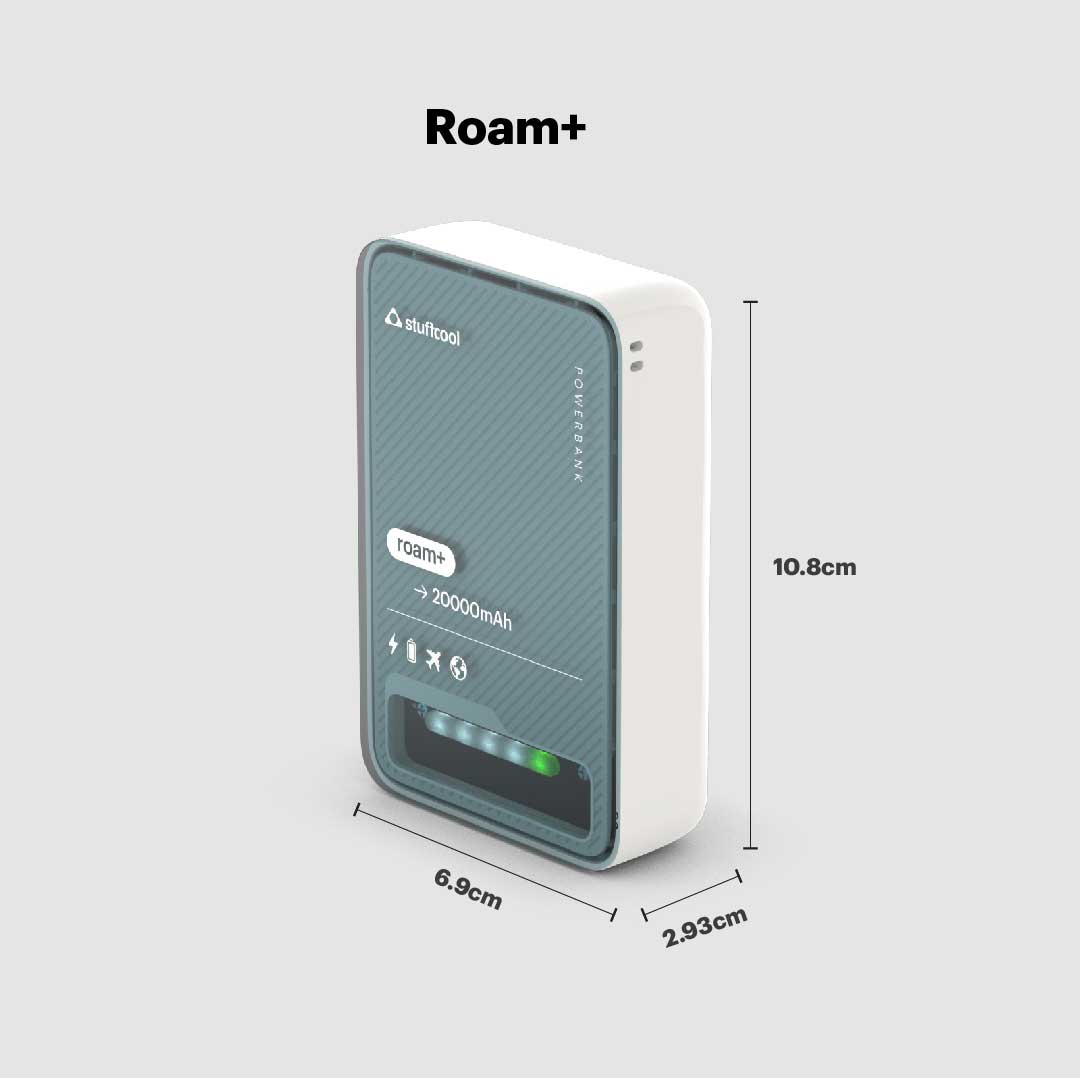 Roam+ 20000mAh Mini wired Powerbank with 20W Type C Output