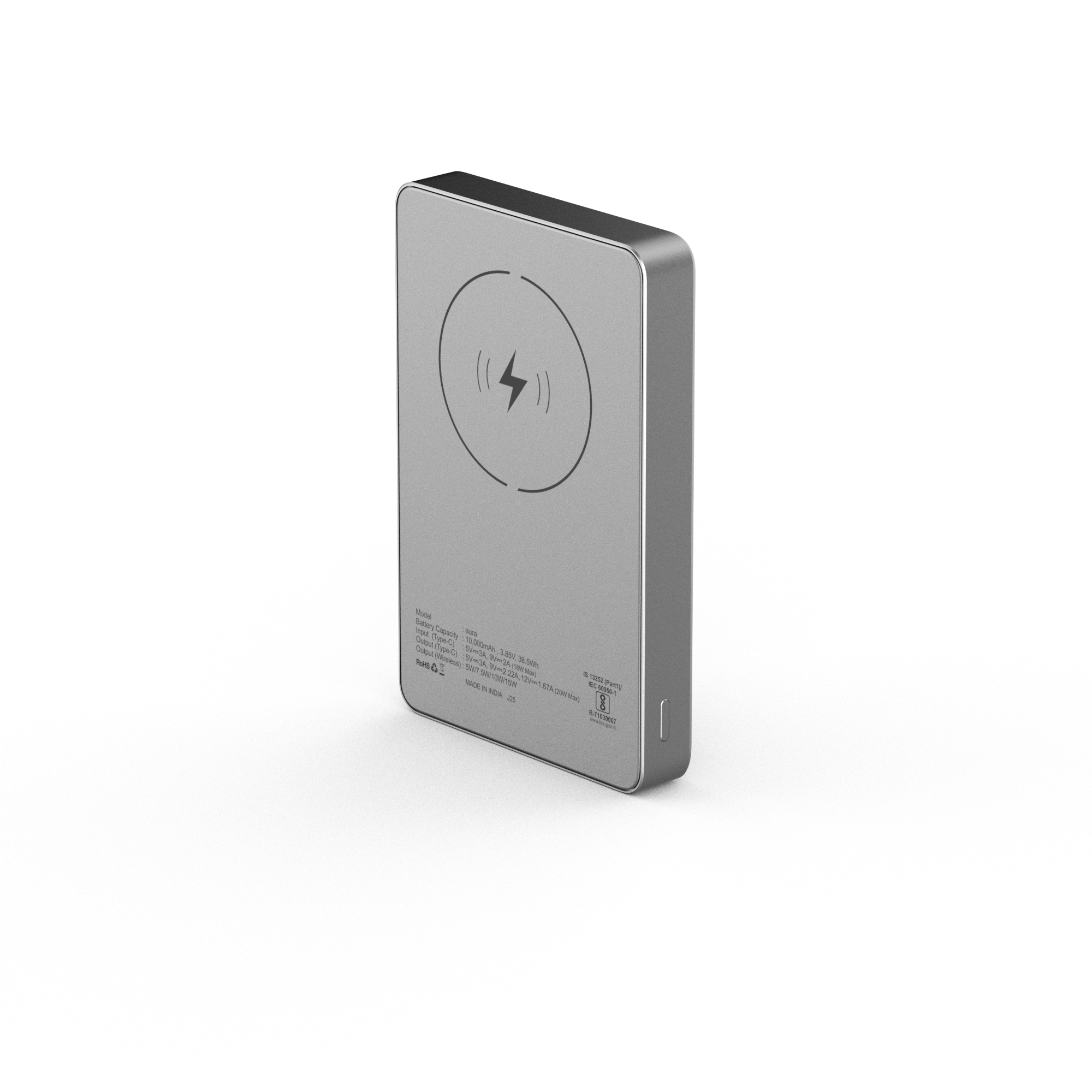 Aura 10000mAh 15W Magnetic Wireless Powerbank