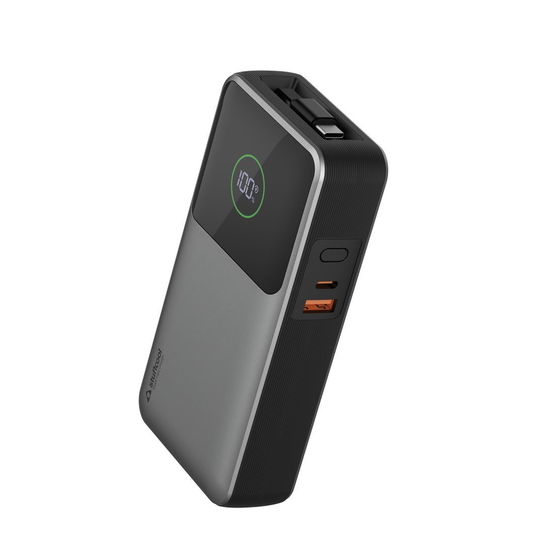Giga Pro Max 20000mAh powerbank with 100W Built-in retractable Type-C Cable