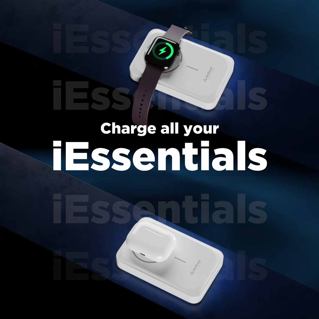 Click Duo 10000mAh Magnetic Wireless Powerbank with Apple Watch Charging