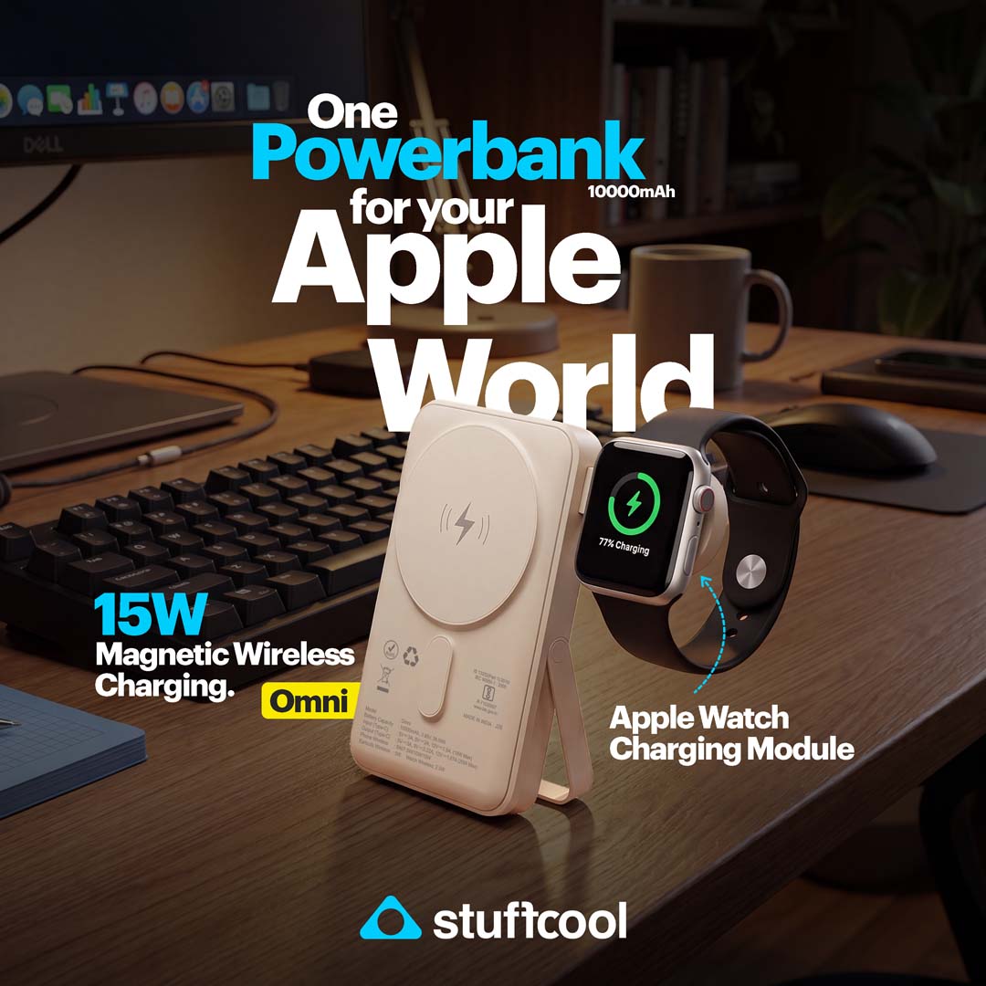Omni 10000mAh Magnetic Wireless Powerbank with Apple Watch Charging