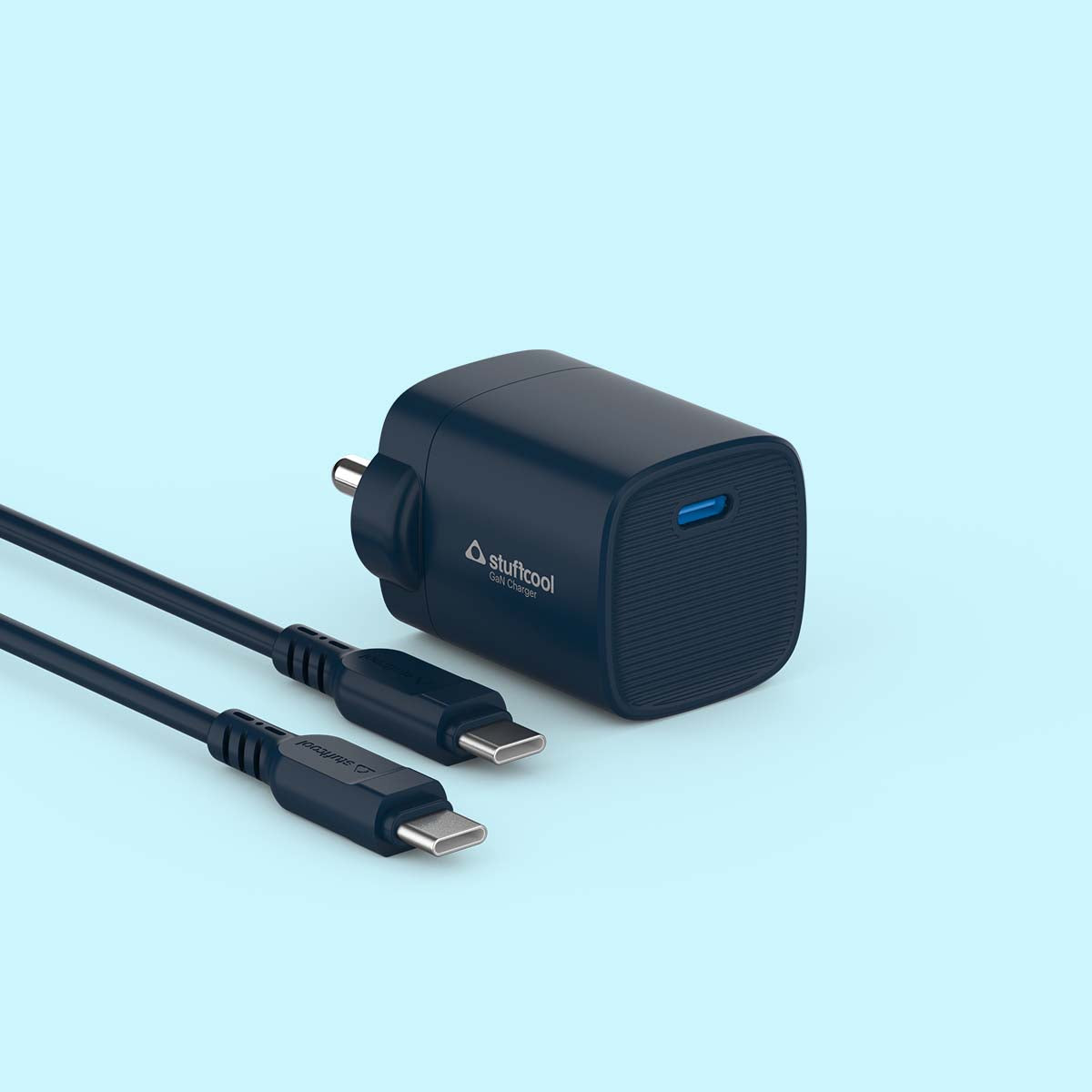 Stuffcool Novus 25W Super Fast GaN charger with Type C to C 60W 3A Cable