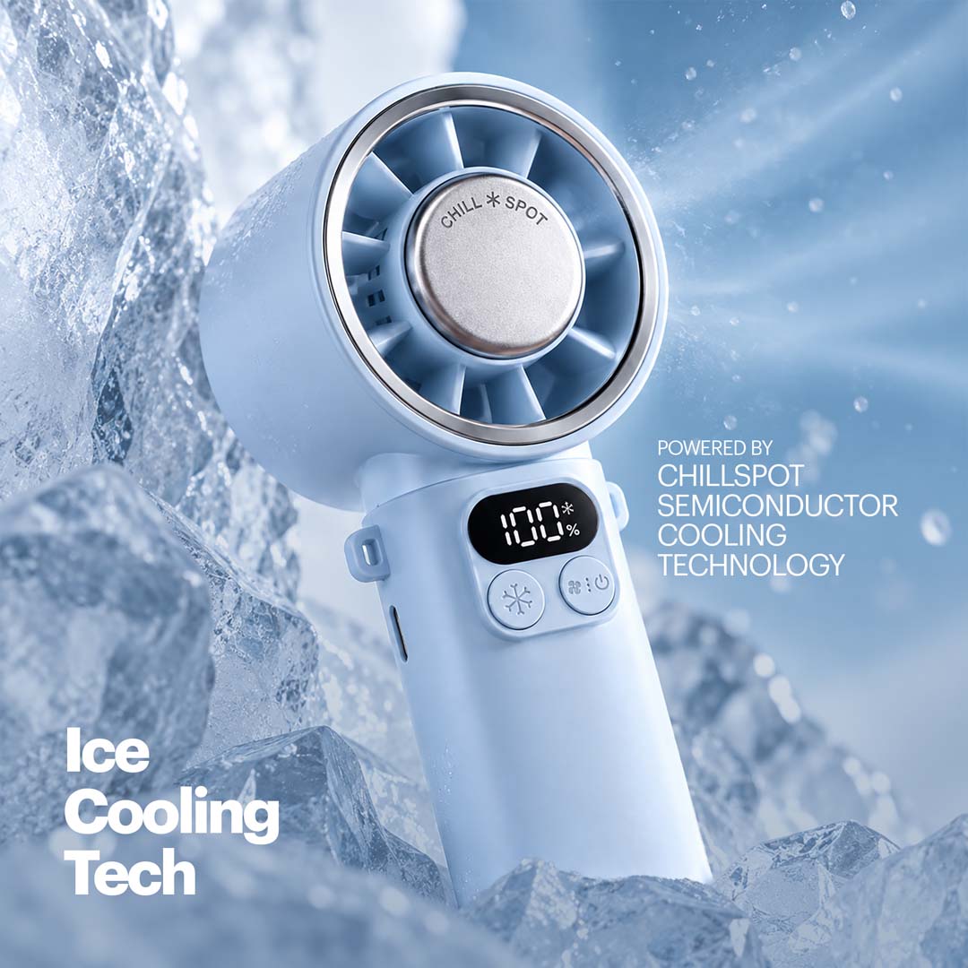 staycool turbo Plus — Foldable Handheld Ice Cooling Personal Cooler