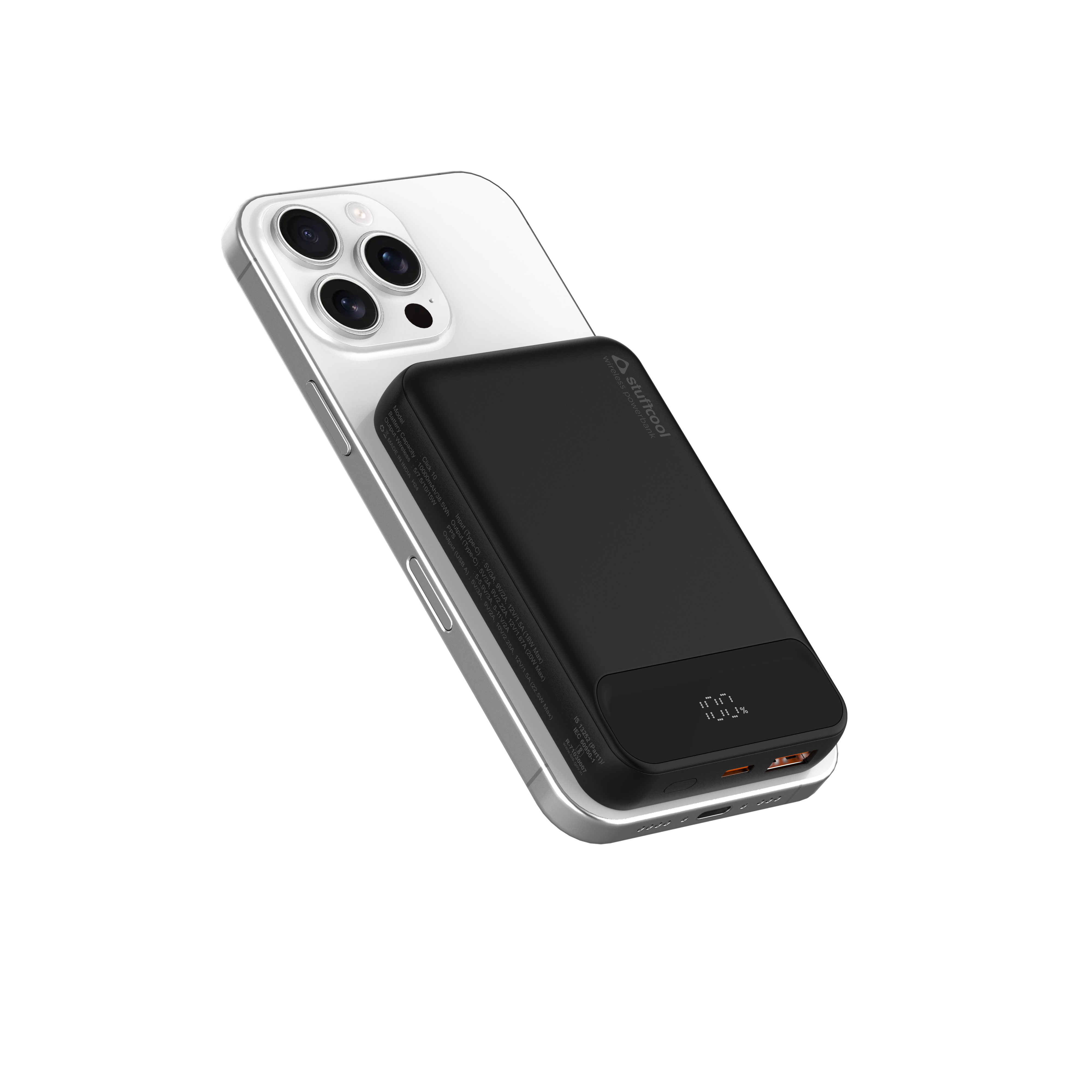 Click 10000mAh 15W Slim Magnetic Wireless Powerbank for iPhone