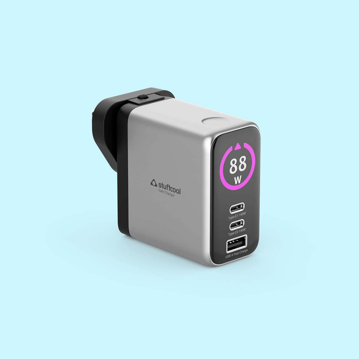 Nomad Pro 140W Multi Port GaN Fast Charger With World Travel Plugs