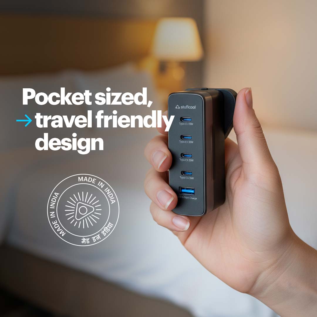 Empire 75W Multiplug GAN Charger with World Travel Adapter