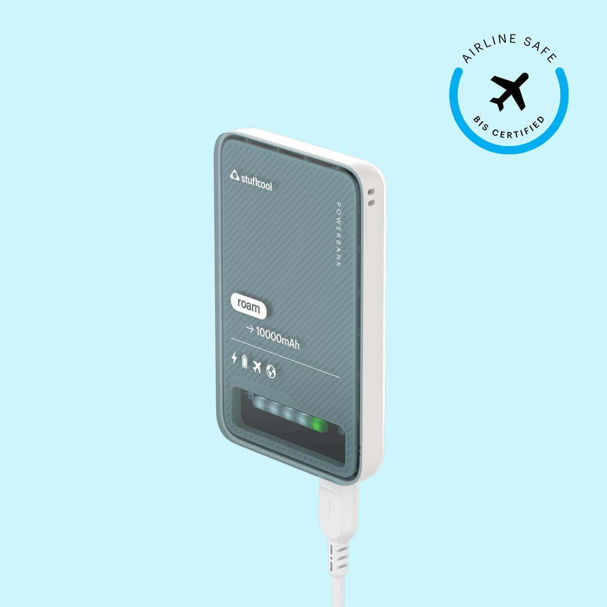 Roam 10000mAh Mini wired Powerbank with 20W Type C Output
