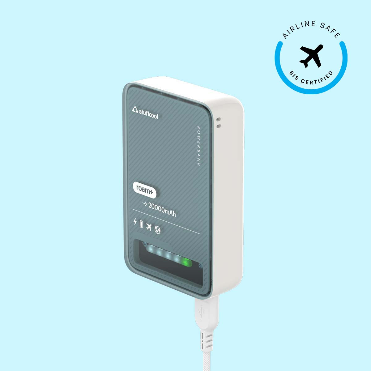 Roam+ 20000mAh Mini wired Powerbank with 20W Type C Output