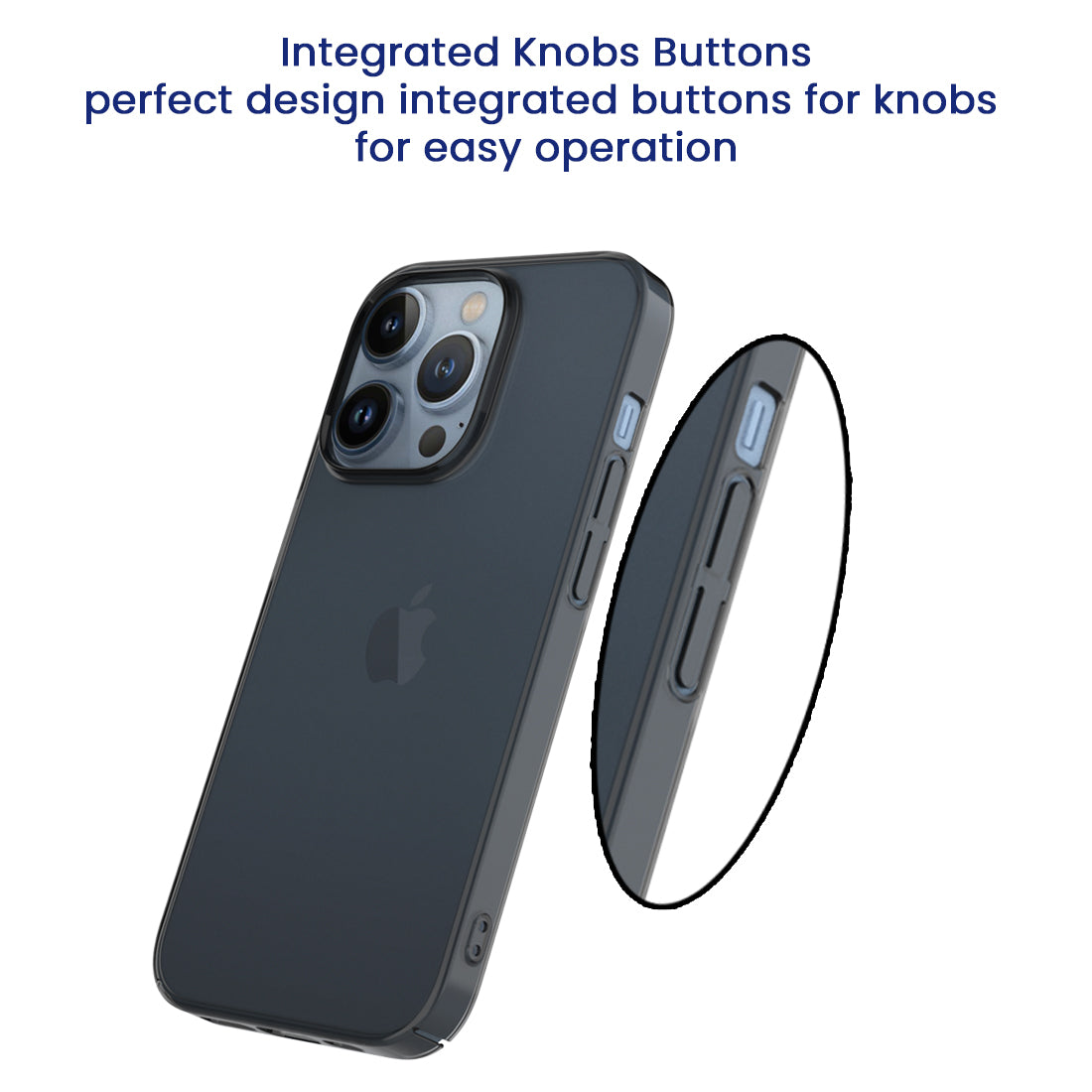 Smoke Smooth & Soft Clear Back Cover for iPhone 14 Pro Max