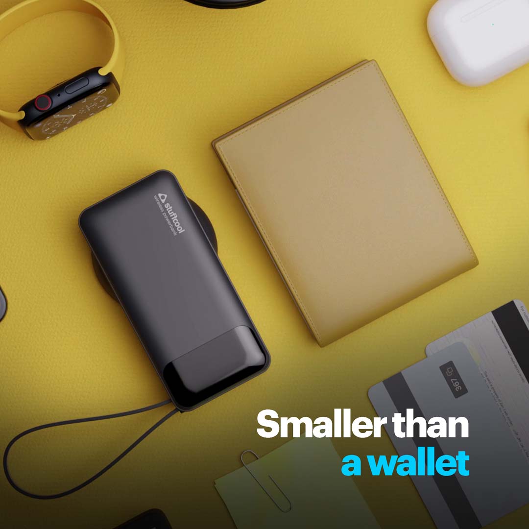 Nemo 10000mAh compact magnetic wireless powerbank with 20W built-in Type-C cable