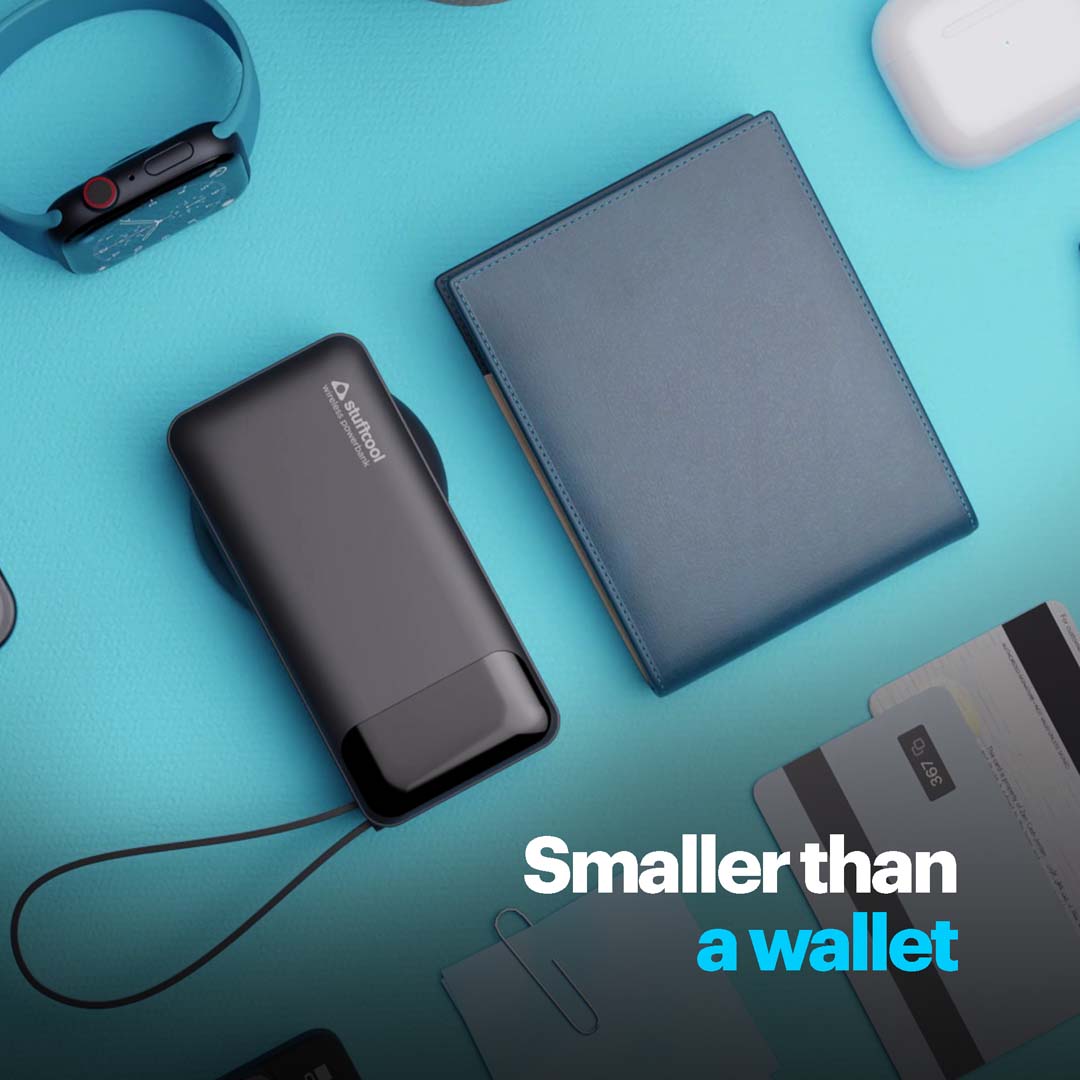 Nemo 10000mAh compact magnetic wireless powerbank with 20W built-in Type-C cable