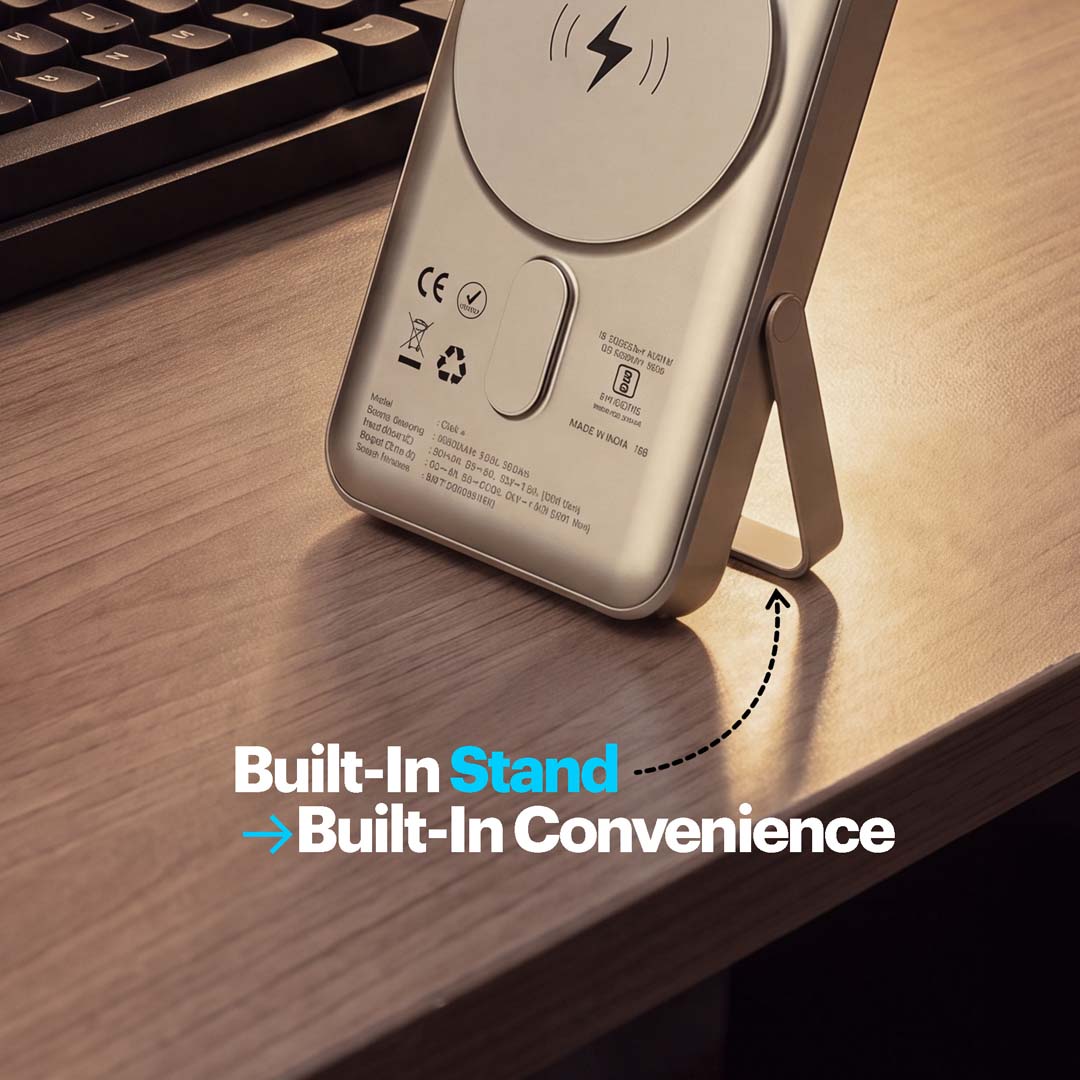 Click + 10000mAh 15W Magnetic Wireless Charging with Built-in Stand