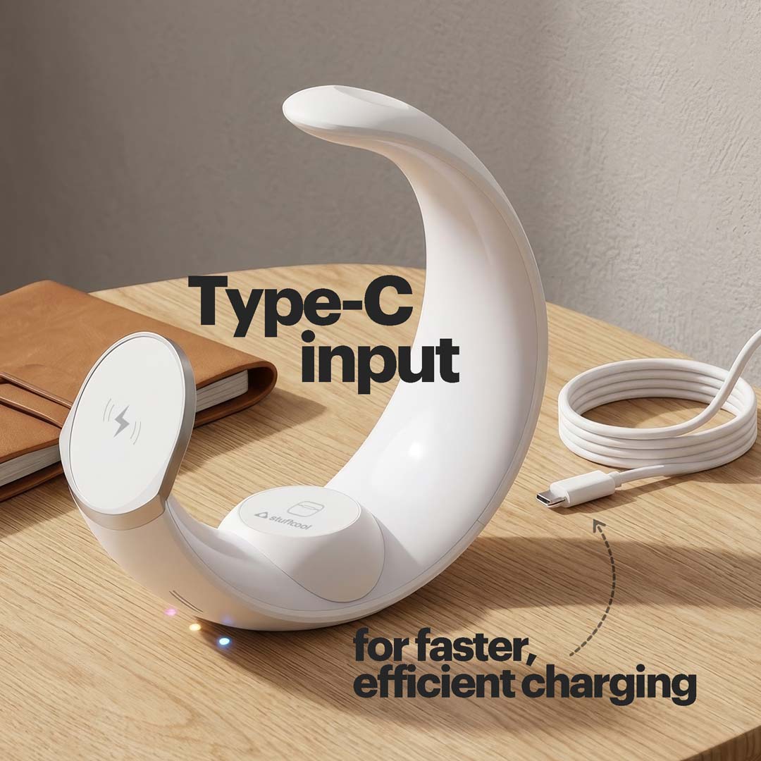 Lumo 4-in-1 Magnetic Wireless Charger with RGB Ambient Lamp & 15W Qi2 Fast Charging