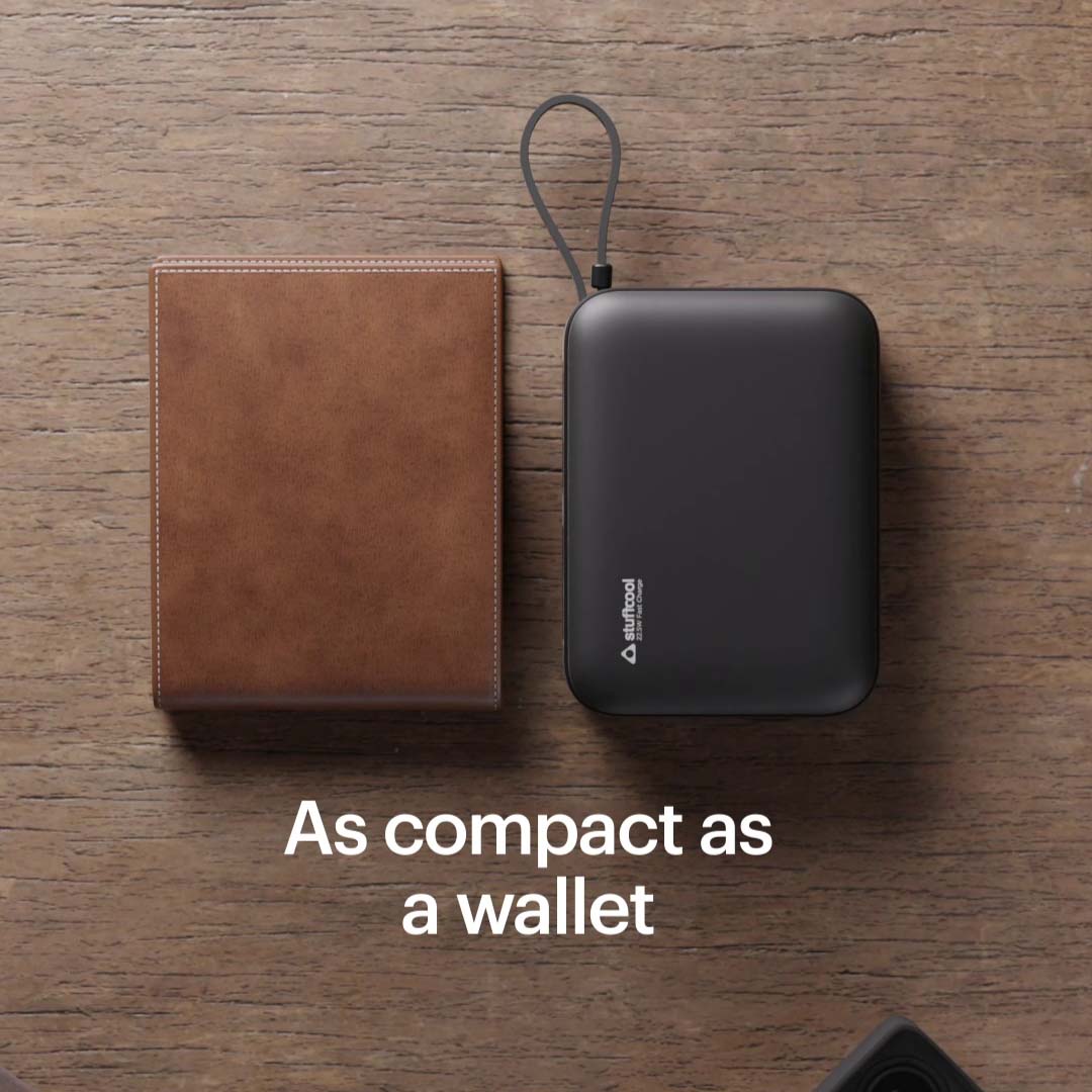 Maverick Mini 20,000mAh Powerbank with 20W Built-in Lightning & Type-C Cables