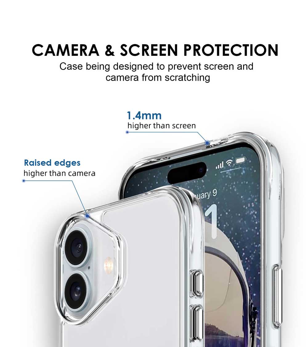 Aktion soft frame with clear case for iPhone 16 series
