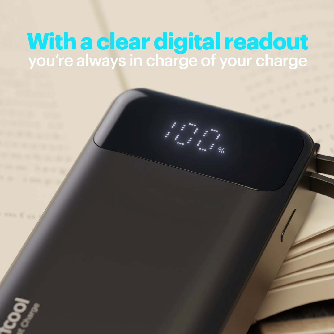 Mito Mini 10000mAh Powerbank with Built-in Type-C Cable and 22.5W Fast Charging