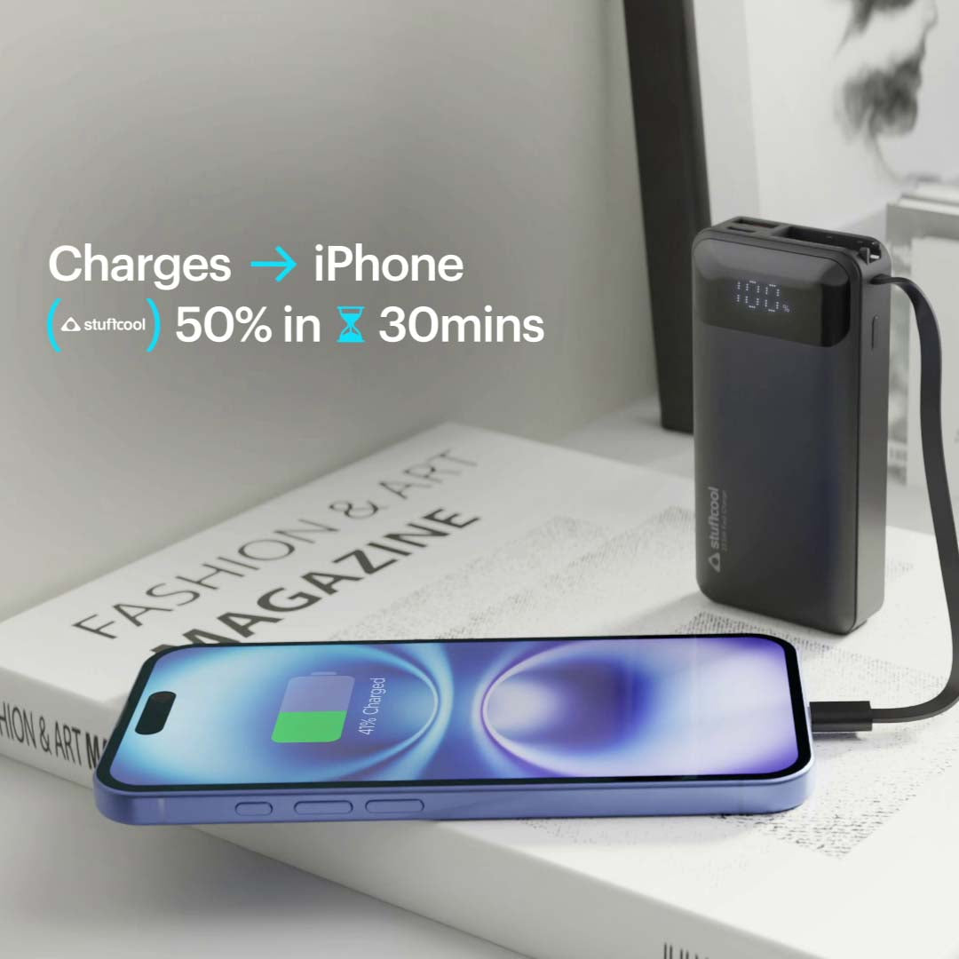 Mito Mini 10000mAh Powerbank with Built-in Type-C Cable and 22.5W Fast Charging