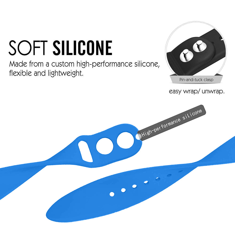 Silicon Watch Band Compatible with All Apple Watch Series 42-44mm ( More Color Options available)