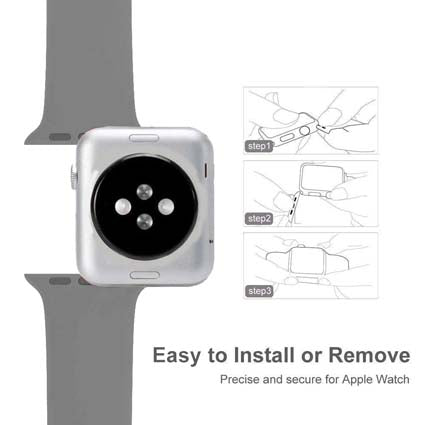 Silicon Watch Band Compatible with All Apple Watch Series 42-44mm ( More Color Options available)