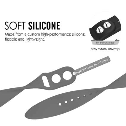 Silicon Watch Band Compatible with All Apple Watch Series 42-44mm ( More Color Options available)