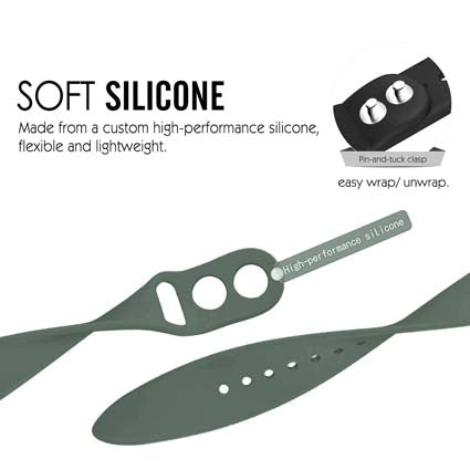 Silicon Watch Band Compatible with All Apple Watch Series 42-44mm ( More Color Options available)