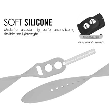 Silicon Watch Band Compatible with All Apple Watch Series 42-44mm ( More Color Options available)