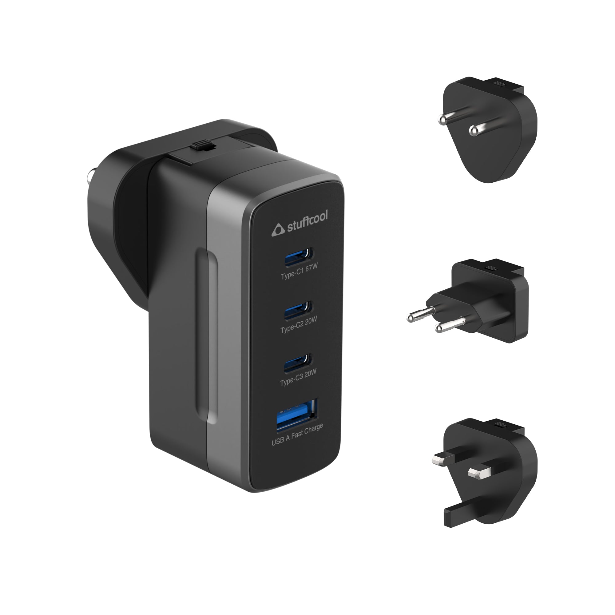 Empire 67W Multiplug Smallest GAN Charger with World Travel Adapter