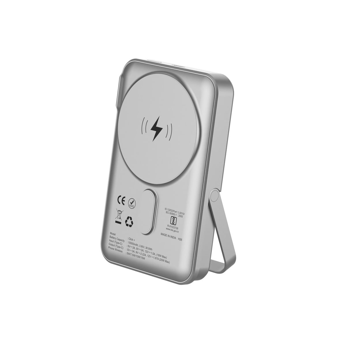 Click + 10000mAh 15W Magnetic Wireless Charging with Built-in Stand
