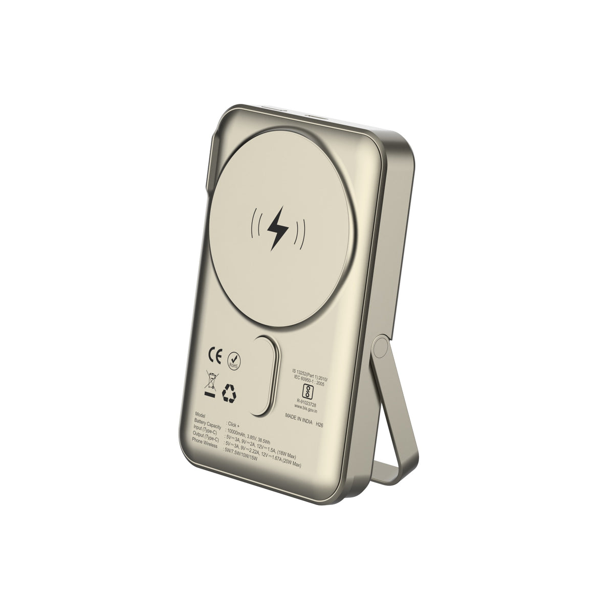 Click + 10000mAh 15W Magnetic Wireless Charging with Built-in Stand