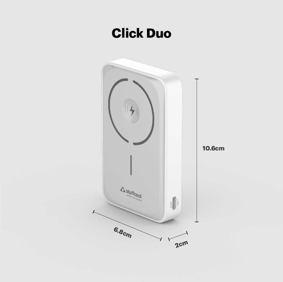Click Duo 10000mAh Magnetic Wireless Powerbank with Apple Watch Charging