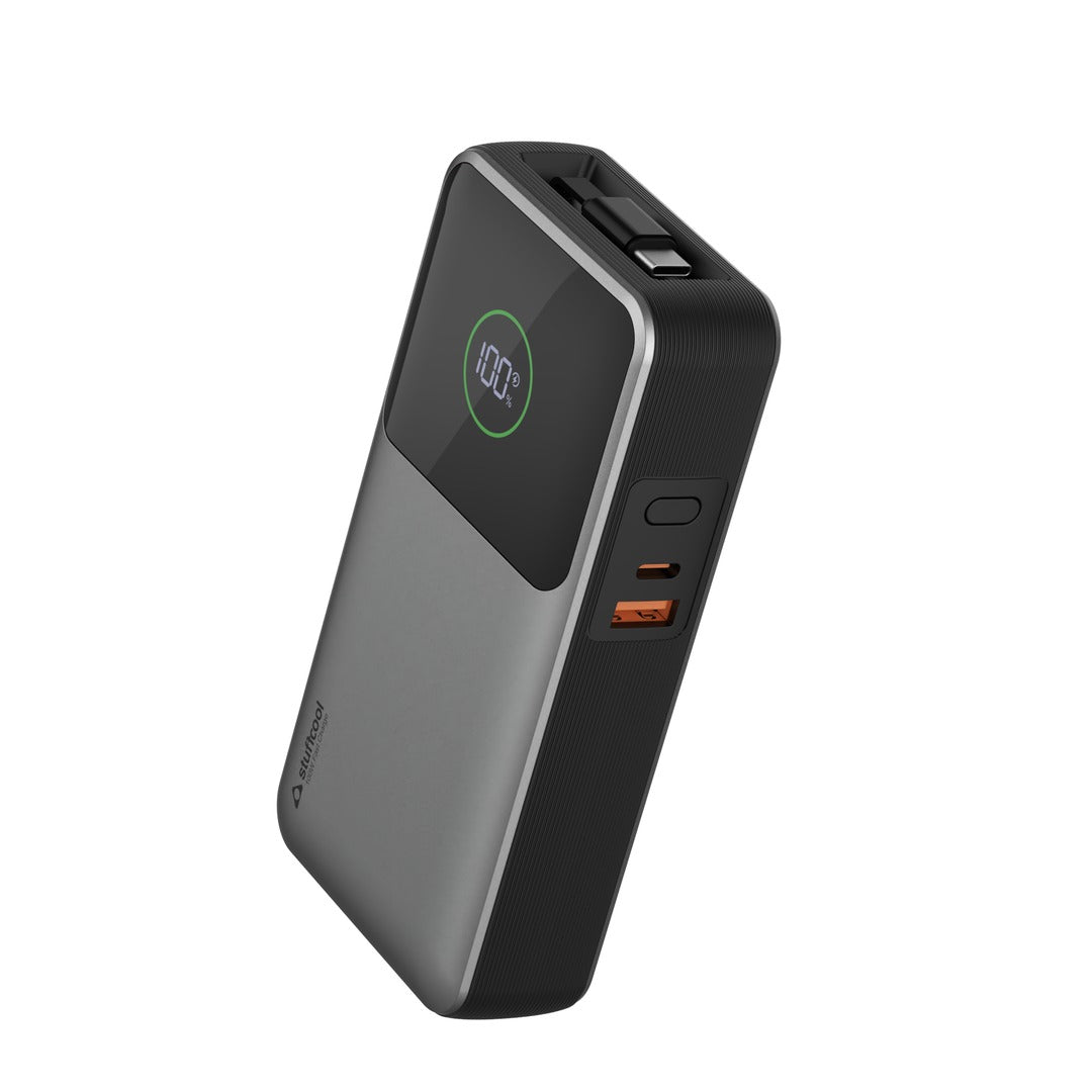 Giga Pro Max 20000mAh powerbank with 100W Built-in retractable Type-C Cable
