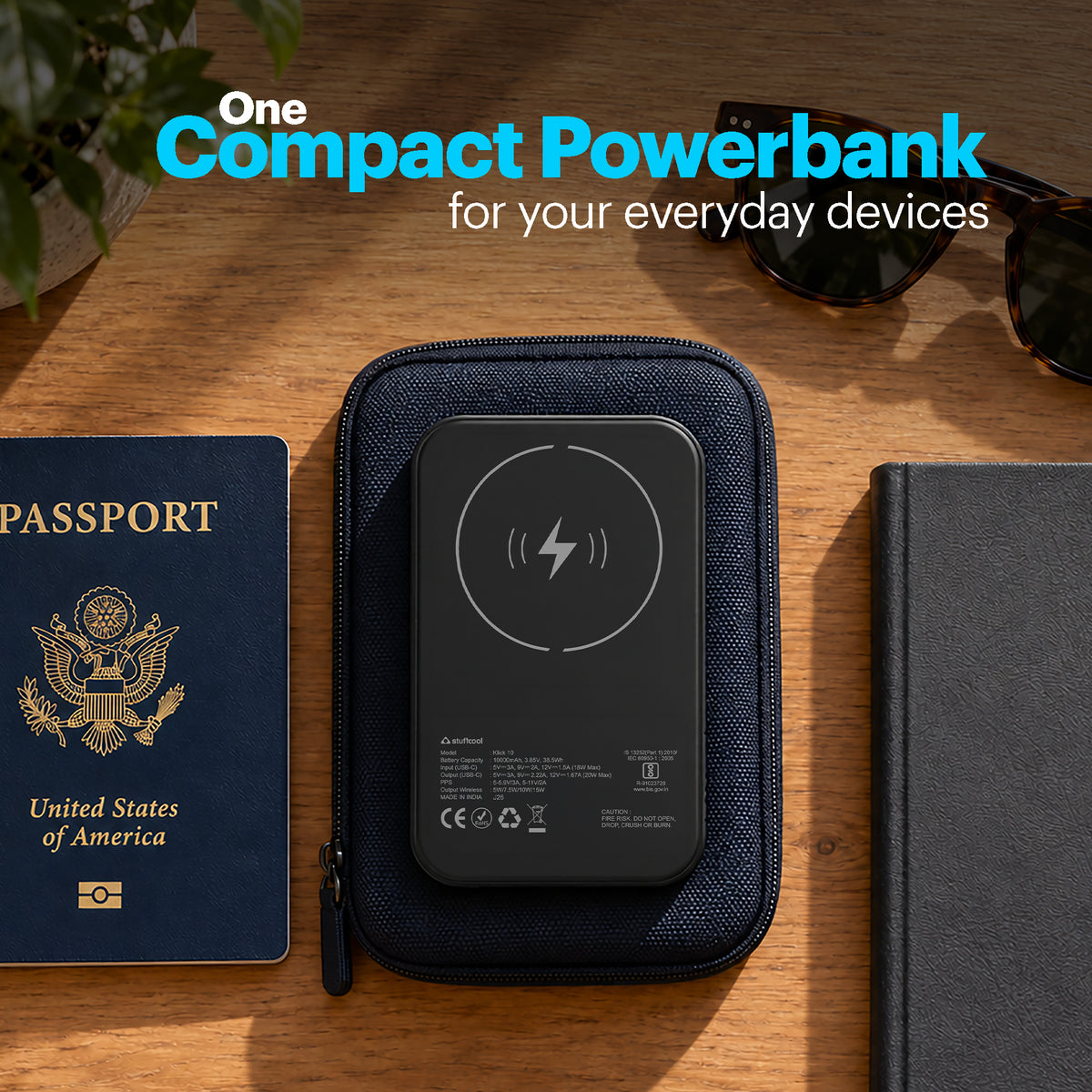 Klick 10000mAh 15W Slim Magnetic Wireless Powerbank for iPhone
