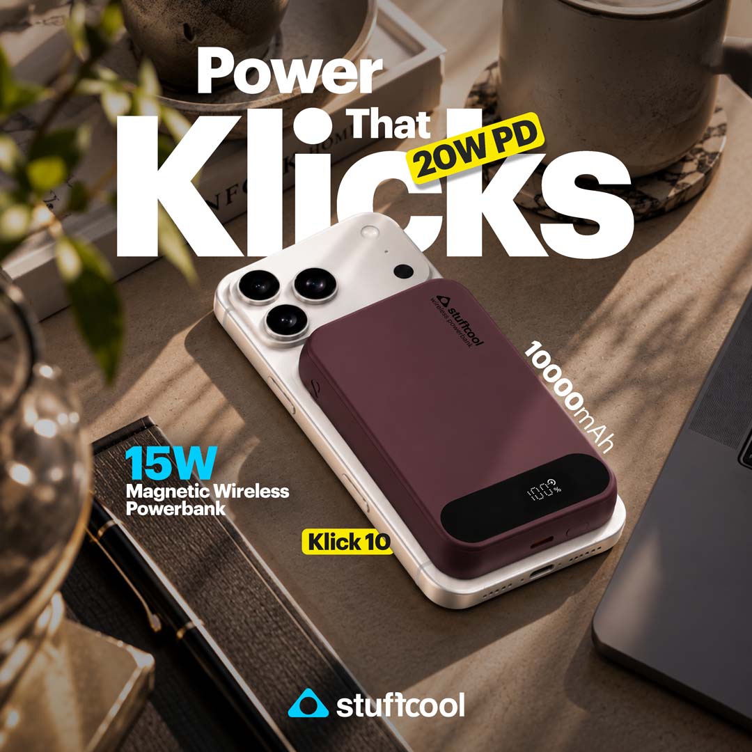 Klick 10000mAh 15W Slim Magnetic Wireless Powerbank for iPhone
