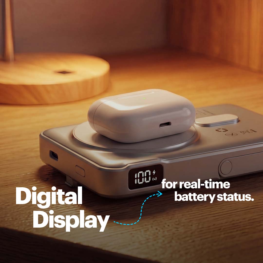 Omni Pro Qi2.2 Certified 25W MagSafe Powerbank with Built-in Apple Watch Charger