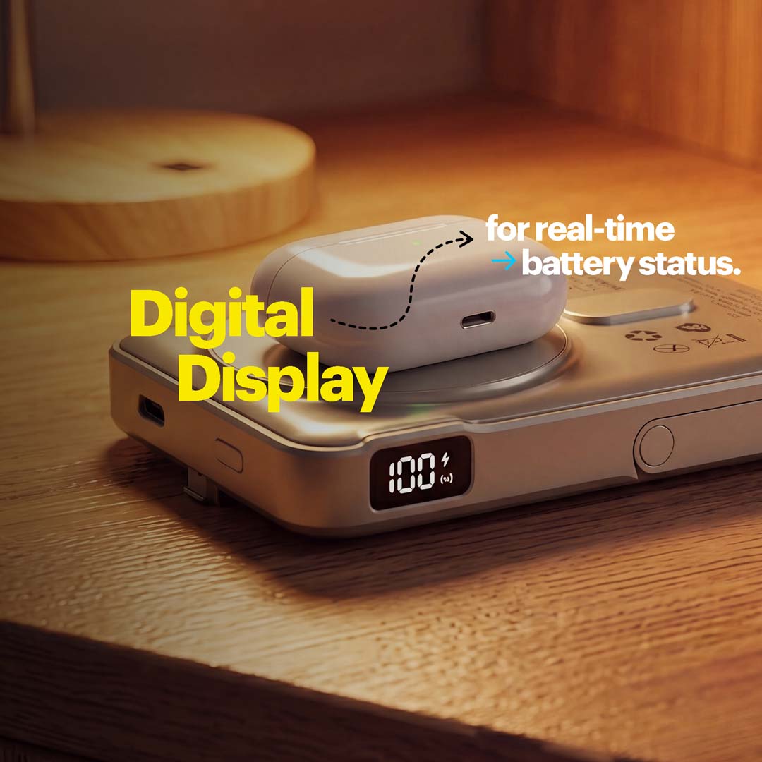Click + 10000mAh 15W Magnetic Wireless Charging with Built-in Stand