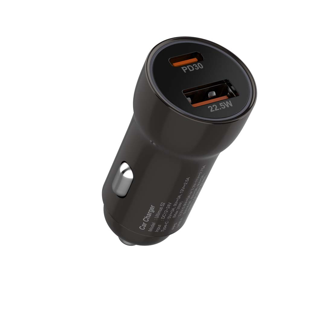 Ultimus 52W Dual Port Type C PD Car Charger