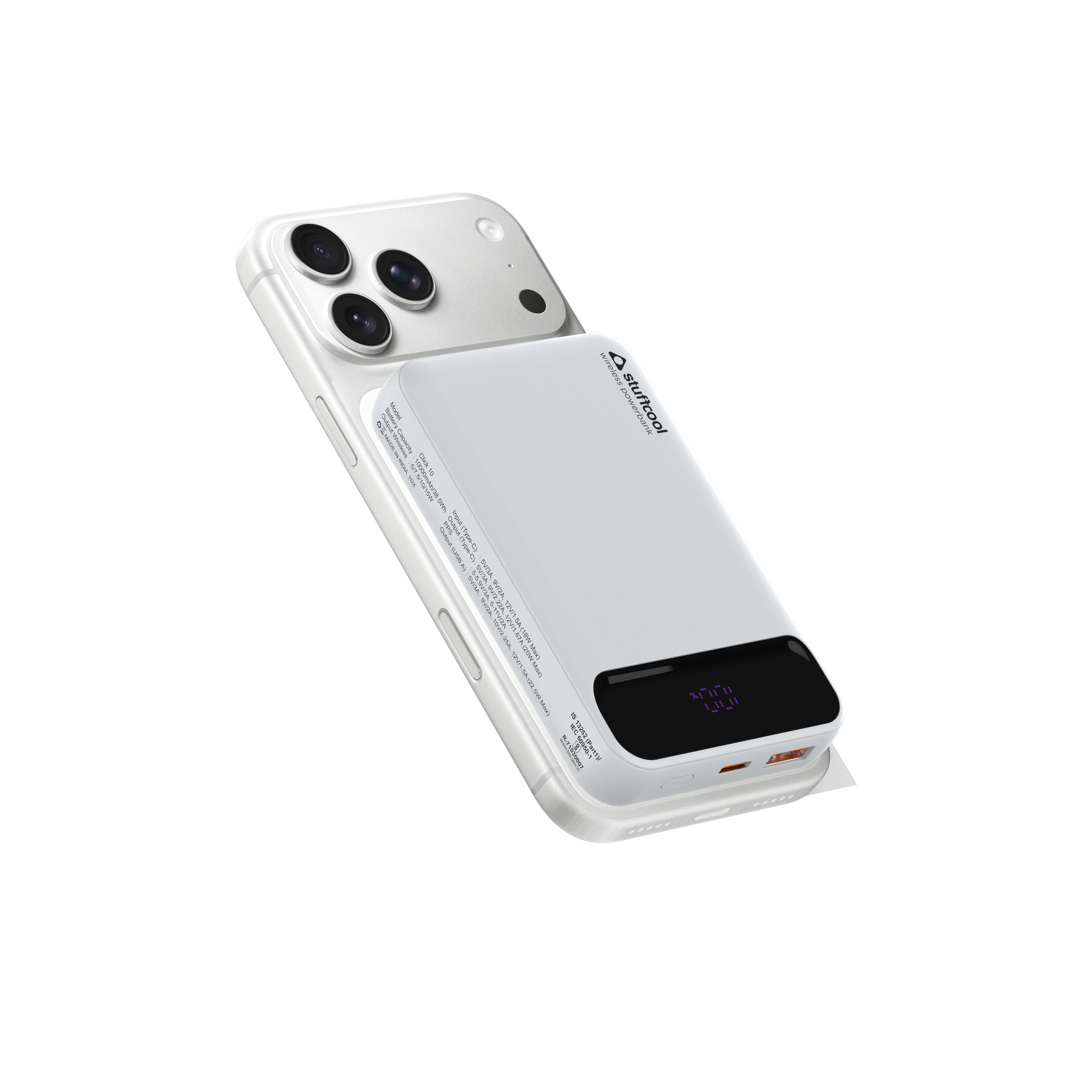 Click 10000mAh 15W Slim Magnetic Wireless Powerbank for iPhone