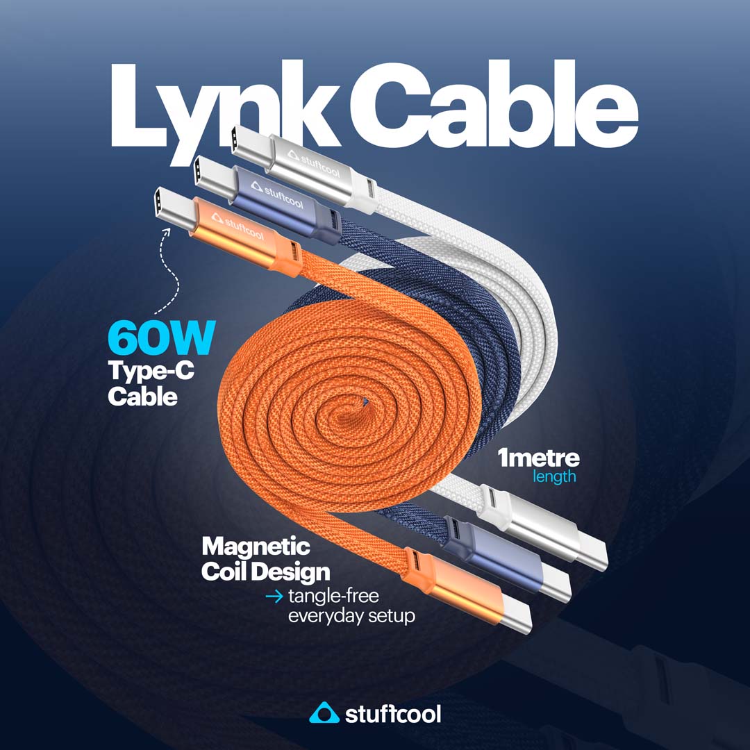Lynk C To C Magnetic Nylon Braided Cable 60W 1M