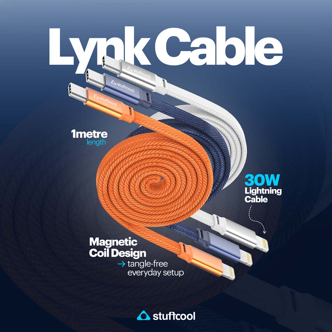 Lynk C To L Magnetic Nylon Braided Cable 30W 1M