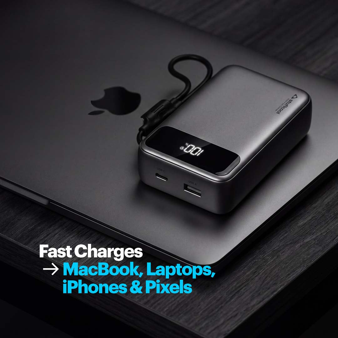 Giga II smallest 65W 20000 mAh Powerbank With Built-in Type C Cable
