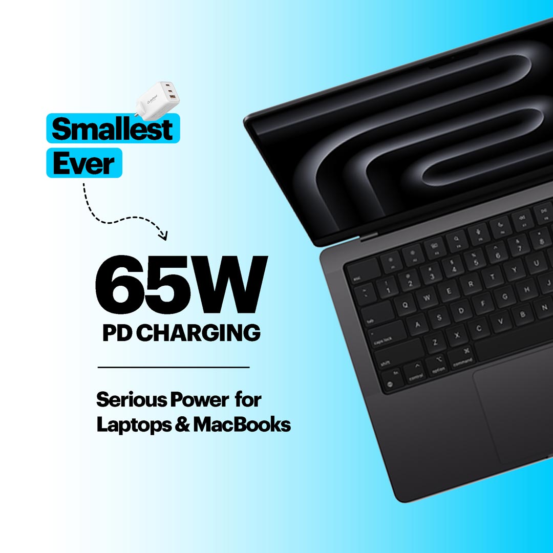 Numen 65W Multi Port 2 Type-C & 1 USB A Gan Fast Charger