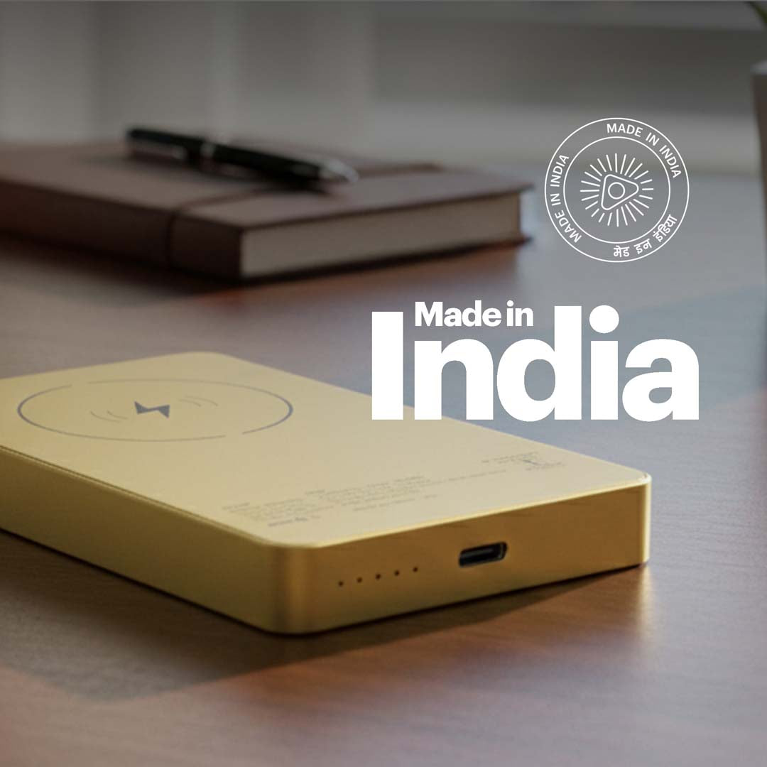 Aura 10000mAh 15W Magnetic Wireless Powerbank with Gold Finish