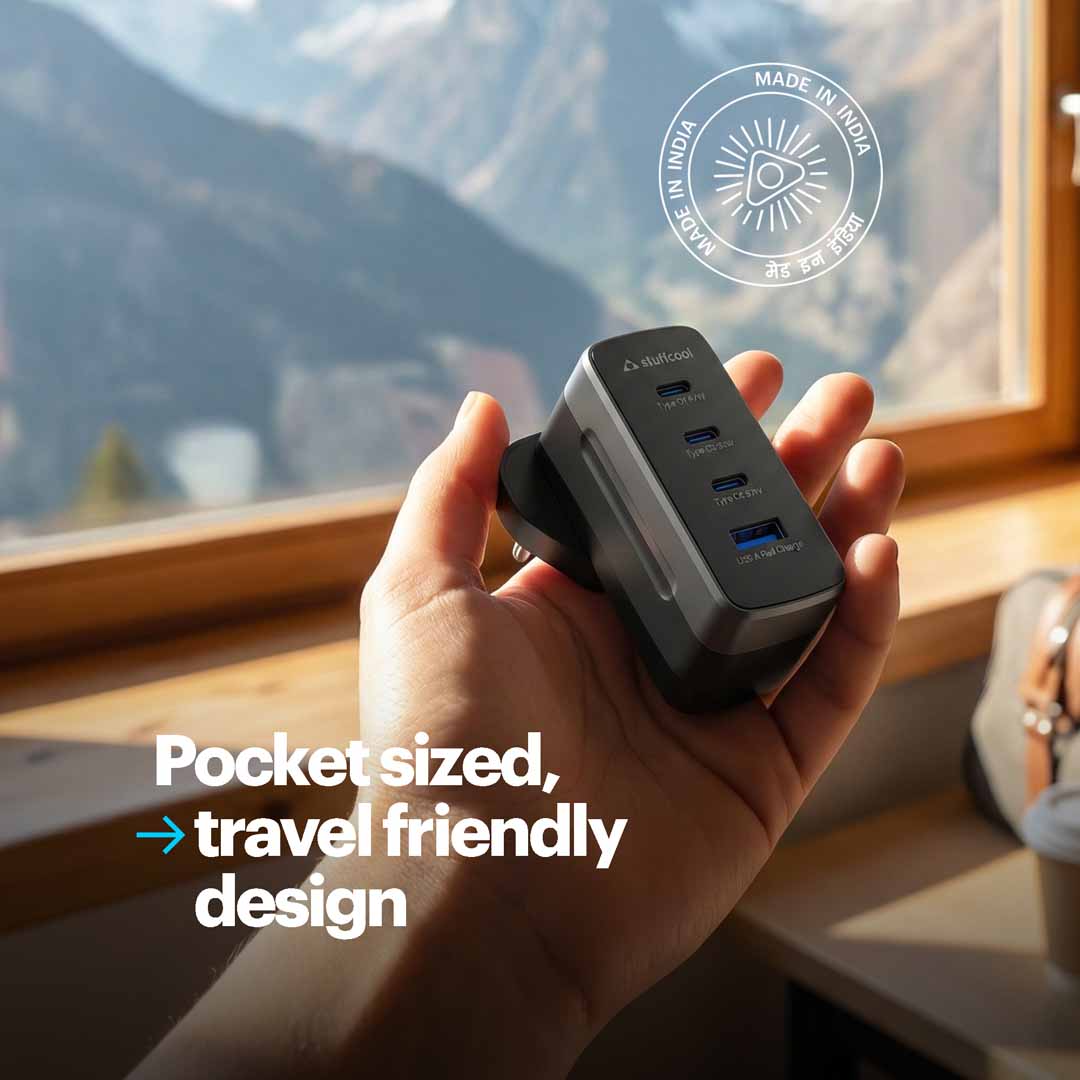 Empire 67W Multiplug Smallest GAN Charger with World Travel Adapter