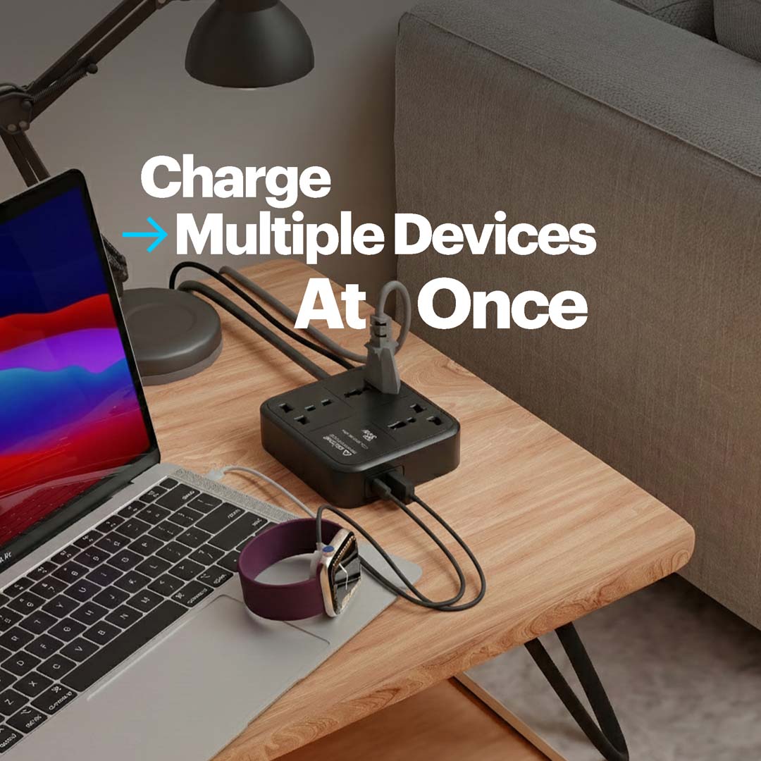 ChargeCube Mini Power Strip with 65W Type C output
