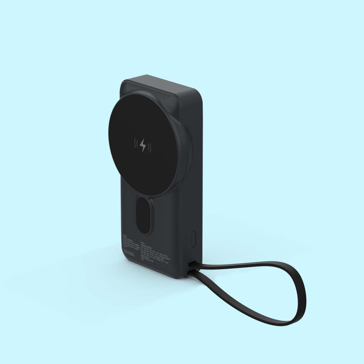 Nemo 10000mAh compact magnetic wireless powerbank with 20W built-in Type-C cable
