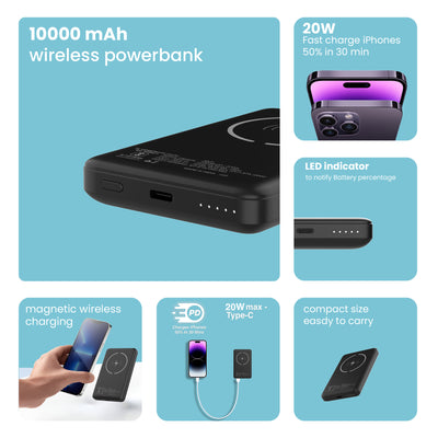 Alum 10000mAh Magnetic Wireless Powerbank