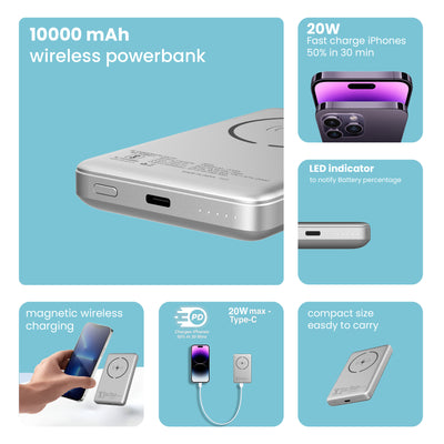 Alum 10000mAh Magnetic Wireless Powerbank