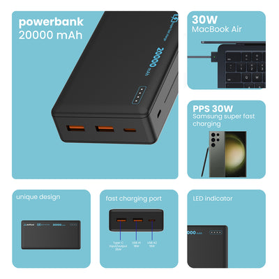 Major Max 20000mAh 35W PD PPS Powerbank